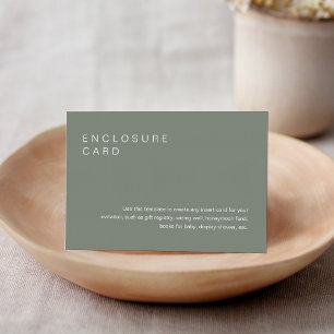 Carton d'invitation encart SAGE Bohemian