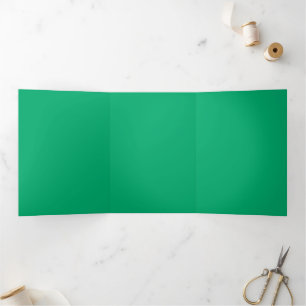 Carton d'invitation triple plié Vert émeraude – Pe