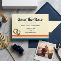 Carton d'invitation Vintage Vibes Save the Date