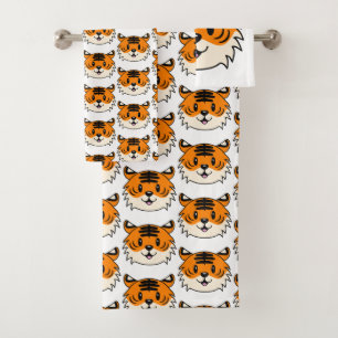 Carton doux et souriant tigre