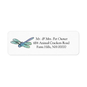 Carton Dragonfly Retourner Adresse Étiquettes Stic