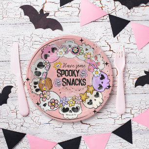 Carton Fournitures Halloween effrayantes en assiettes en