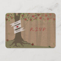 Carton intégré Apple Orchard Mariage RSVP