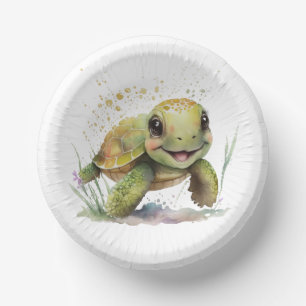 Carton Jolis bols en papier de tortue joyeuse