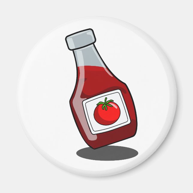 Carton Ketchup Bouteille Magnet (Devant)