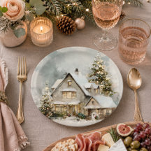 Maison de Noël Cozy Whimsical | Assiettes en Papie