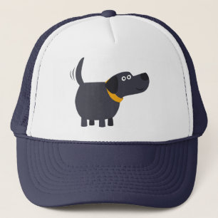 Carton mignon Casquette du Labrador noir