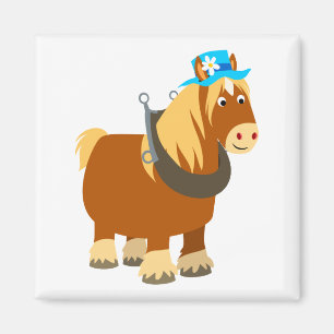 Carton mignon Trait Breton Horse Magnet
