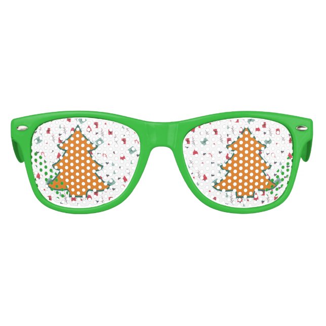Carton orange Arbre de Noël Avion Lunettes de sole (Devant)