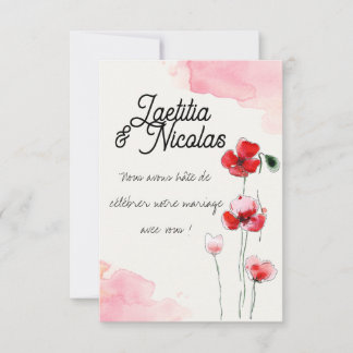Carton Réponse "Coquelicots"