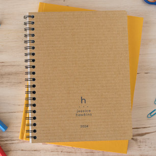 Carton tendance Monogramme moderne hebdomadaire