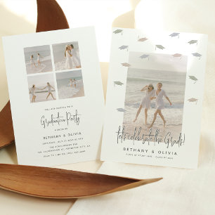 Cartons de fin d'études en cascade Invitation comm