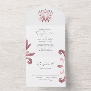 Cartons d'invitation de baptême et carte de répons