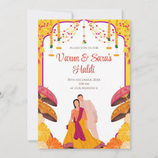 Cartons d'invitation numériques Haldi & Invitation