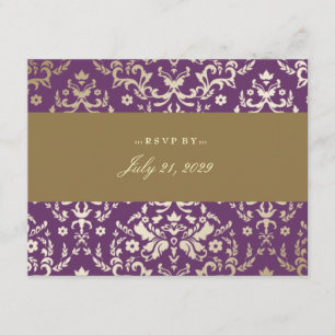 Cartons Réponse 311-Dazzling Damask Gold Ivory Eggplant