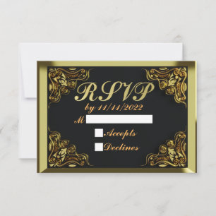 Cartons Réponse 50e anniversaire ou anniversaire Regal Gold et Noi