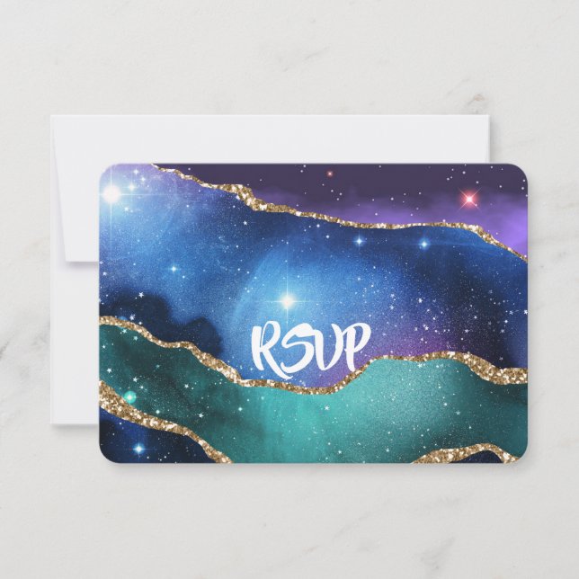 Cartons Réponse Agate Marble violet bleu Turquoise Détails du Mari (Devant)