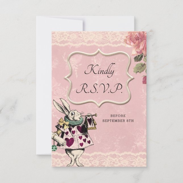 Cartons Réponse Alice au pays des merveilles Mariage (Devant)