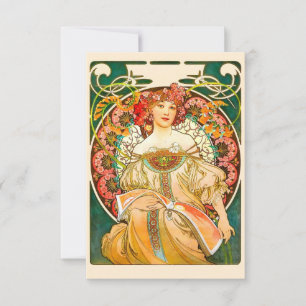 Cartons Réponse Alphonse Mucha Art Nouveau Daydream