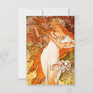 Cartons Réponse Alphonse Mucha Printemps Art Nouveau