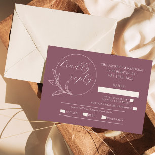 Cartons Réponse Amour éternel   Deep Mauve  