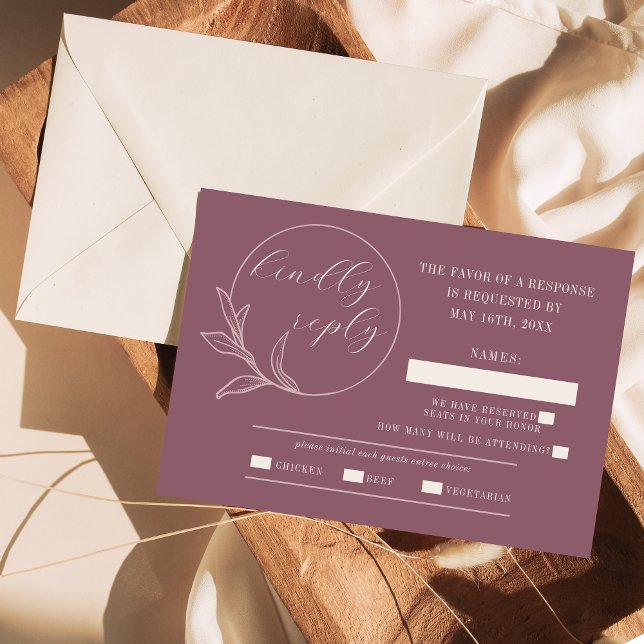 Cartons Réponse Amour éternel | Deep Mauve | (Créateur téléchargé)