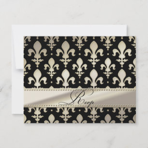 Cartons Réponse Anniversaire du Mariage en argent RSVP, Fleur de L