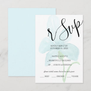 Cartons Réponse Aquarelle bleu Iris Floral Peinte à la main