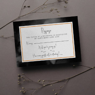 Cartons Réponse Aquarelle Ethérée Moody foncé Halloween Mariage