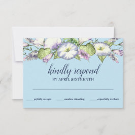 Cartons Réponse Aquarelle florale Matin Gloire à la main
