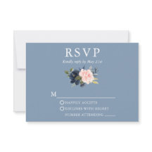 Aquarelle mariage Floral Rose Dusty Blue