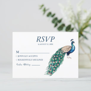 Cartons Réponse Aquarelle moderne tendance Peacock