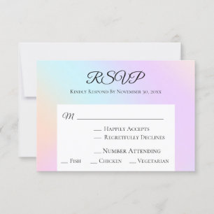 Cartons Réponse *~* Aquarelle Pastel Gradient Abstraite