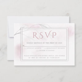 Cartons Réponse Aquarelle rose pâle Laver gris