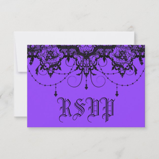 Cartons Réponse Araignée victorienne perverse violet Halloween Rsv (Devant)