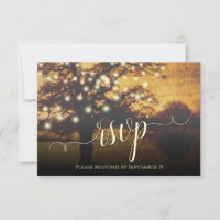 Arbre rustique & Lumières Golden Faux Mariage de p