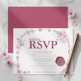 Cartons Réponse Arc floral élégant et moderne d'orchidée rose pour