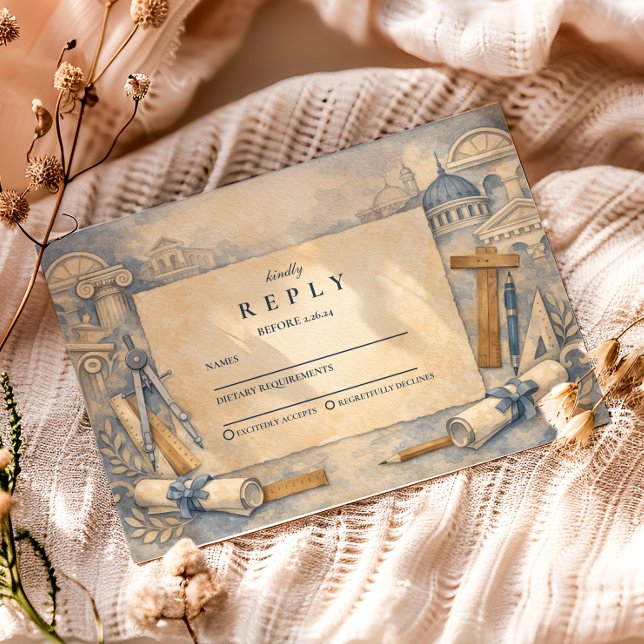 Cartons Réponse Architect Graduation Blueprint Design (Créateur téléchargé)