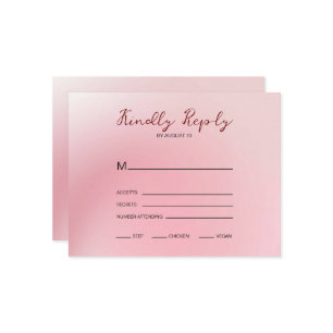 Cartons Réponse Arrière - plan Ombre rose