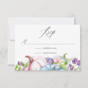 Cartons Réponse Automne - Automne Mariage floral
