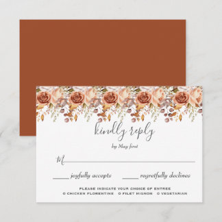 Cartons Réponse Automne Feuilles Russe Pays Boho Mariage