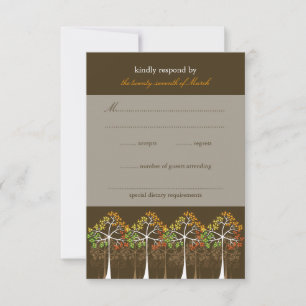 Cartons Réponse Autumn Trees Forêt Mariage de automne moderne cart