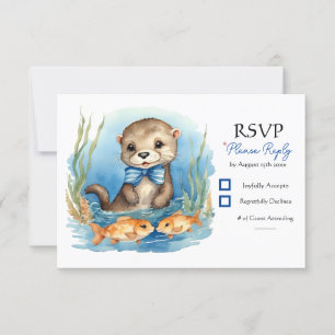 Cartons Réponse Baby Otter Boy fête d'anniversaire