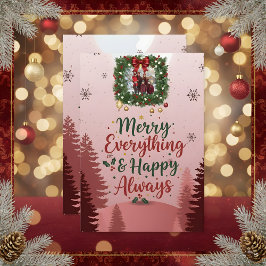 Cartons Réponse Baby Pink Family Christmas Card 2026 | Soft Elegan