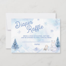 Cartons Réponse Baby Shower Couches Bébé Thème Hiver Loterie de Co