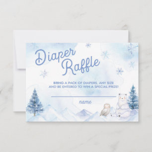 Cartons Réponse Baby Shower Couches Bébé Thème Hiver Loterie de Co