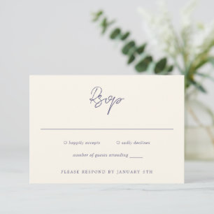 Cartons Réponse Bailee Dusty Purple Mariage moderne