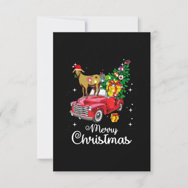 Cartons Réponse Balades de chèvre Rouge Voiture Noël (Devant)