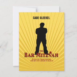 Cartons Réponse Bar Mitzvah Movie Star Reply Card/Cade