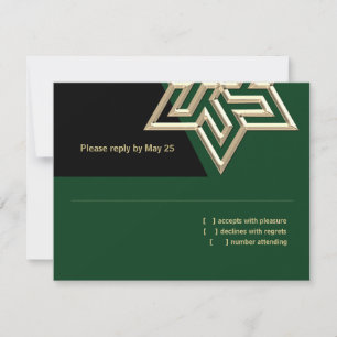 Cartons Réponse Bar Mitzvah N'importe quelle couleur avec l'étoile